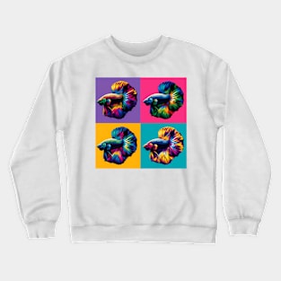 Halfmoon Plakat Male Betta - Cool Tropical Fish Crewneck Sweatshirt